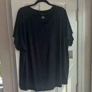 Tek Gear V-Neck Black Tee - Soft Casual Shirt